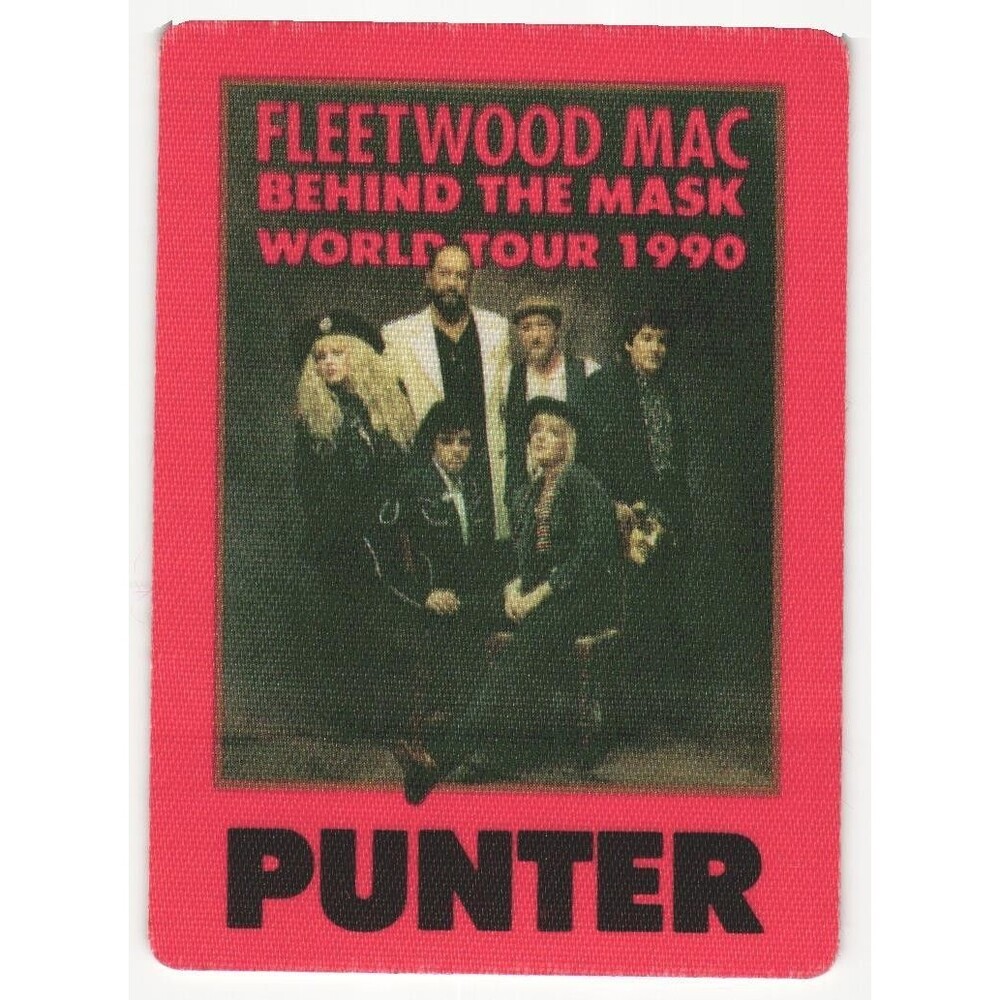 Vintage 1990 Fleetwood Mac Punter Concert Backstage Pass Laminate Card